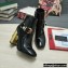 Dolce & Gabbana Heel 10.5cm Leather Ankle Boots Patent Black with DG Karol Heel and Buckle 2021