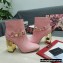 Dolce & Gabbana Heel 10.5cm Leather Ankle Boots Patent Pink with DG Karol Heel and Buckle 2021