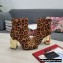 Dolce & Gabbana Heel 10.5cm Leather Ankle Boots Leopard Print Brown with DG Karol Heel 2021