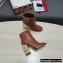 Dolce & Gabbana Heel 10.5cm Leather Ankle Boots Caramel with DG Karol Heel 2021