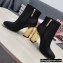 Dolce & Gabbana Heel 10.5cm Leather Ankle Boots Black with DG Karol Heel 2021