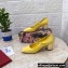 Dolce & Gabbana Heel 6.5cm Patent Leather Mary Janes Yellow with DG Karol Heel 2021