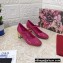 Dolce & Gabbana Heel 6.5cm Patent Leather Mary Janes Fuchsia with DG Karol Heel 2021