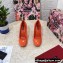 Dolce & Gabbana Heel 10.5cm Patent Leather Pumps Orange with DG Karol Heel 2021