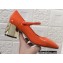 Dolce & Gabbana Heel 6.5cm Patent Leather Mary Janes Orange with DG Karol Heel 2021