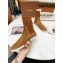 Loro Piana Knit Cocoon Suede Walk Ankle Boots Brown