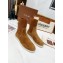 Loro Piana Knit Cocoon Suede Walk Ankle Boots Brown