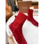 Loro Piana Knit Cocoon Suede Walk Ankle Boots Red