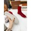 Loro Piana Knit Cocoon Suede Walk Ankle Boots Red