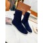 Loro Piana Knit Cocoon Suede Walk Ankle Boots Navy Blue