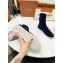 Loro Piana Knit Cocoon Suede Walk Ankle Boots Navy Blue