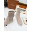 Loro Piana Knit Cocoon Suede Walk Ankle Boots Creamy