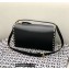 Fendi Triangle Leather Shoulder Bag Black 2021