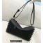 Fendi Triangle Leather Shoulder Bag Black 2021