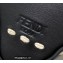 Fendi Triangle Leather Shoulder Bag Black 2021