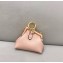 Fendi First Nano Leather Bag Charm Nude Pink 2021
