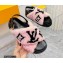 Louis Vuitton Shearling Paseo Flat Comfort Sandals Pink 2021