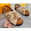 Louis Vuitton Shearling Paseo Flat Comfort Sandals Brown 2021