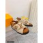 Louis Vuitton Shearling Paseo Flat Comfort Sandals Brown 2021
