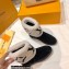 Louis Vuitton Suede Leather and Shearling Snowdrop Flat Ankle Boots Black/White 2021