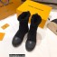 Louis Vuitton Suede and Shearling Lining Snowdrop Flat Ankle Boots Black 2021