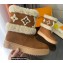 Louis Vuitton Shearling Snowdrop Flat Ankle Boots Suede Brown 2021