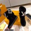 Louis Vuitton Suede Leather and Shearling Snowdrop Flat Ankle Boots Black 2021