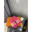 Louis Vuitton Shearling and Raffia Lock It Flat Mules Dark Pink 2021