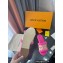 Louis Vuitton Shearling and Raffia Lock It Flat Mules Dark Pink 2021