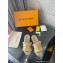 Louis Vuitton Shearling and Raffia Lock It Flat Mules Beige 2021
