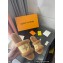 Louis Vuitton Shearling and Raffia Lock It Flat Mules Brown 2021