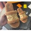 Louis Vuitton Shearling and Raffia Lock It Flat Mules Brown 2021