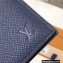 Louis Vuitton Amerigo Wallet Taiga Leather Ocean Blue M62046