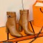Hermes Saint Germain Ankle Boots Brown Handmade