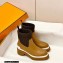 Hermes Heel Ankle Boots Brown Handmade