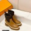 Hermes Heel Ankle Boots Brown Handmade