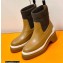 Hermes Heel Ankle Boots Brown Handmade