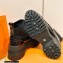 Hermes Heel Brushed Leather Ankle Boots Black Handmade