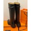 Hermes Barn High Boots Black Handmade