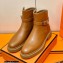 Hermes Veo Ankle Boots Brown Handmade