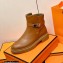 Hermes Veo Ankle Boots Brown Handmade