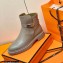 Hermes Veo Ankle Boots Gray Handmade