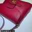 Gucci Small Messenger Bag with Double G 648934 Leather Red 2021