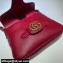 Gucci Small Messenger Bag with Double G 648934 Leather Red 2021