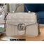 Gucci Aria Collection GG Marmont Mini Top Handle Bag 583571 White 2021