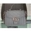 Gucci Aria Collection GG Marmont Mini Top Handle Bag 583571 Grey 2021