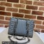Gucci Aria Collection GG Marmont Small Tote Bag 681483 Gray 2021