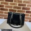 Gucci Aria Collection GG Marmont Small Tote Bag 681483 Black 2021