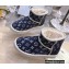 UGG x Louis Vuitton Shearling Lining Ankle Boots Dark Blue 2021