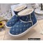 UGG x Louis Vuitton Shearling Lining Ankle Boots Blue 2021